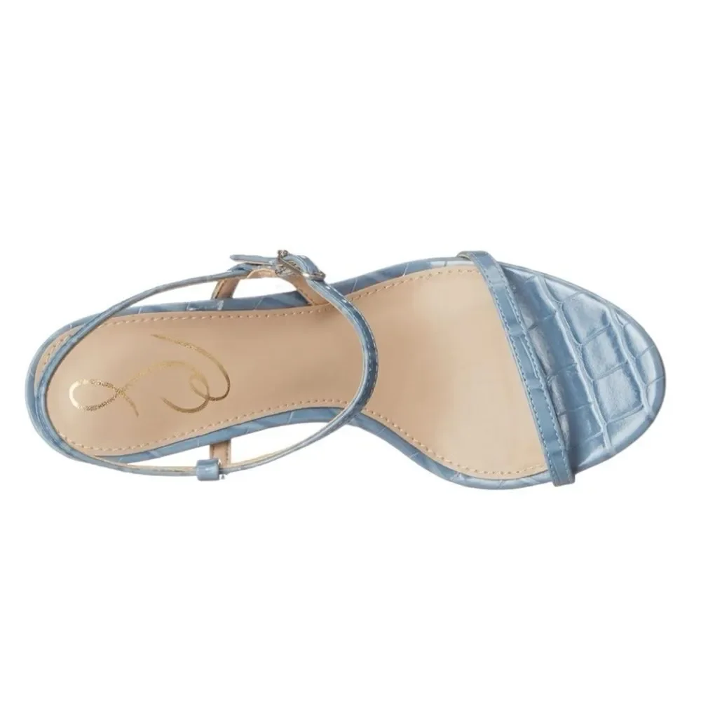 NWT SAM EDELMAN DORAN STRAPPY HEELED SANDALS‎ BLUE WOMENS SIZE 9